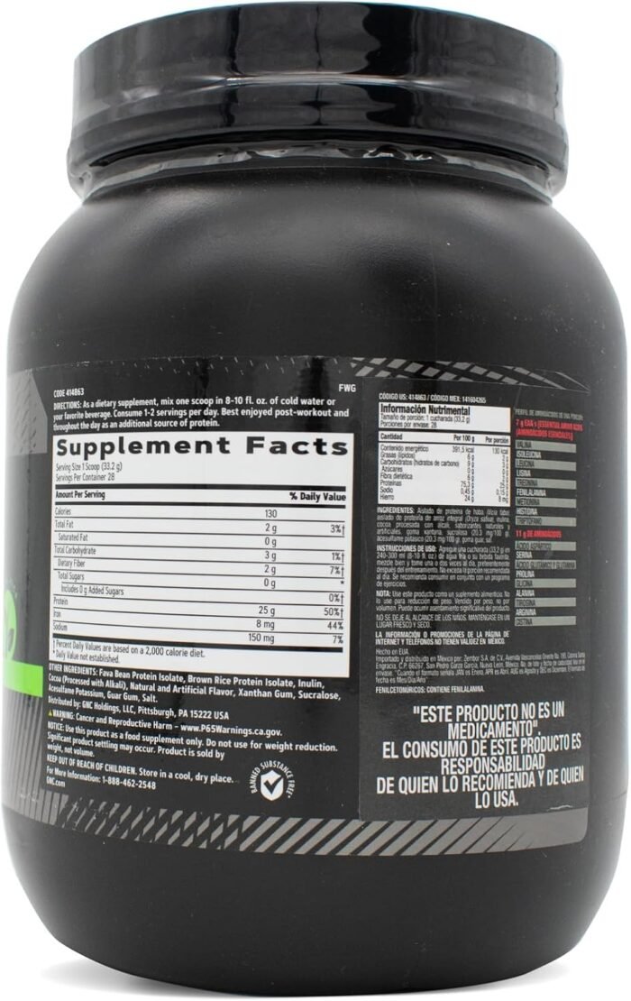 GNC AMP Nature-Based Protein, Vegan Protein for Muscle Growth & Repair, Fuels Athletic Strength & Performance, Chocolate Hazelnut, 28 Servings - Image 3