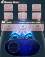 Back Massager with Heat-Heating Pad for Back Pain Relief,Lower Back Massager Abdominal Belly Massagers with 6 Massage,16 Intensity&3 Heated,Cordless Personal Travel Wrap Belt Gifts for Men and Women - Image 5