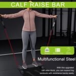 Multifunctional Steel Calf Raise Bar, Wide Standing Calf Raise Block for Calves Stretching, Foot Stretch Platform, Anti-Slip Squat Machine for Home Gym Workout - Image 6
