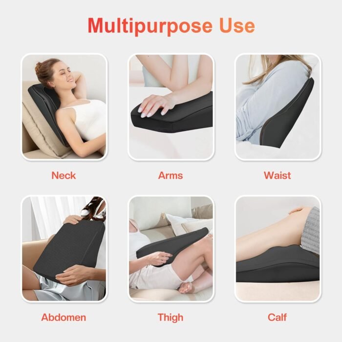 COMFIER Back Massager with Heat, Deep Tissue Shiatsu Neck and Back Massager for Pain Relief, Chair Use Massager Pillow with Adjustable Flap, Ideal Gift for Women Men - Image 8