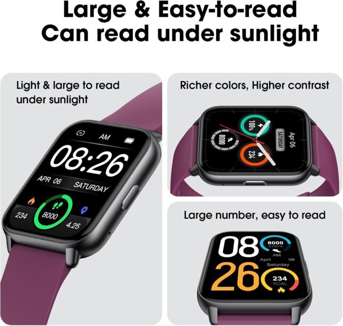 EURANS Smart Watch No App/Phone Required, Long Battery Life Fitness Tracker Watch,HD Screen, Waterproof Activity Tracker with Step Counter for Walking, Pedometer, Calories Tracker for Men Women - Image 5