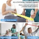 Resistance Bands for Working Out, Physical Therapy Bands, Latex Free Elastic and Exercise Bands Set for Stretching, Suitable for Rehab, Yoga, Pilates, Gym, Home Exercise - Image 7