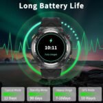 Military Smart Watch with GPS, Pressure/Altitude/Compass, Rugged Smartwatch for Men with 650mAh Extra-Large Battery, Answer/Make Call, 100+ Sports Mode, Metal Body Fitness Tracker for Android iOS - Image 9