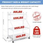 Dumbbell Rack, Yoga Mat Storage Rack - Weight Rack for Dumbbells, Home Gym Storage Rack for Yoga Mat, Dumbbells and Kettlebells, All in One Workout Equipment Storage with Caster Wheels - Image 6