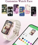 Fitness Watches for Women, LYNN2 Fitness Tracker with Heart Rate Monitor Blood Oxygen/Sleep Tracker Pedometer, Slim Step Tracker Watch for iOS/Android Phones Waterproof Milky White - Image 4