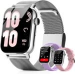 Smart Watches for Women, 1.83" HD Fitness Tracker (Answer/Make Calls), 120+ Sport Modes with Heart Rate/Sleep Monitor, IP68 Waterproof, Fitness Watch for iOS Android, Silver - Image 2
