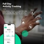 Smart Ring for Men Women - 2025 AI Fitness Tracker with Blood Oxygen/Sleep/Meditation/Heart Rate/Stress, Women's Health, Air Shutter, 5ATM Waterproof, Android & iOS Compatible (Black, #8) - Image 5