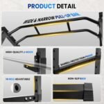 1200lbs Heavy Duty Power Cage, Black Squat Rack with Safety Bars, Adjustable J-Hooks and Safety Arms, KQZZIV Power Rack System for Home Gym, Weightlifting and Cross Training - Image 5