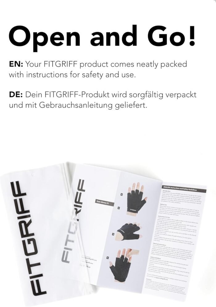 Fitgriff® Workout Gloves (Padded) for Men & Women - Fingerless Gym Gloves for Weight Lifting, Training - Full Palm Protection - Image 8