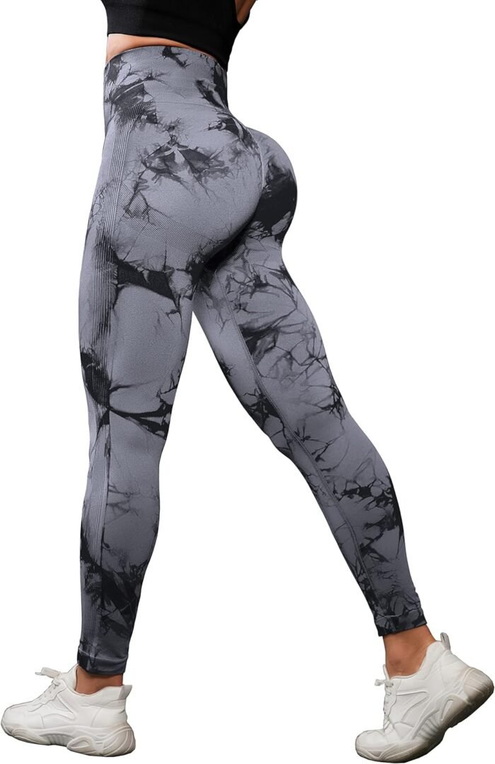 OVESPORT 3 Pack Tie Dye Seamless High Waisted Workout Leggings for Women Scrunch Butt Lifting Yoga Gym Athletic Pants - Image 6