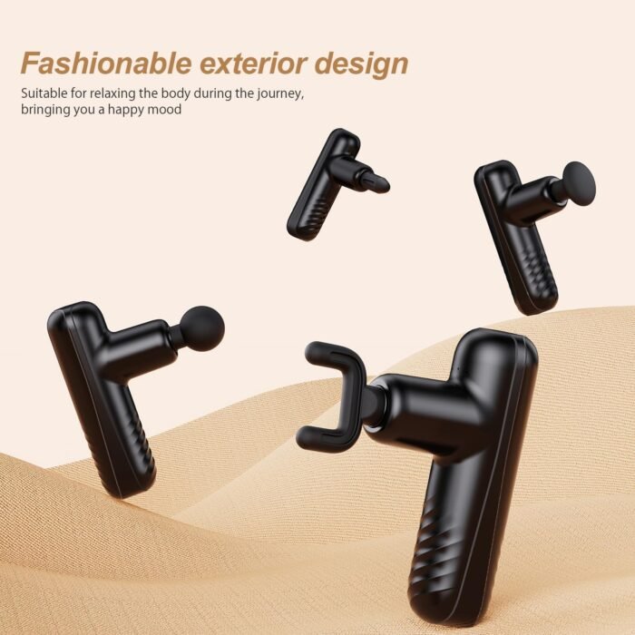 Mini Massage Gun,Deep Tissue Percussion Small Massage Gun Travel Massager,Muscle Massager for Back Pain Relief, Pocket-Sized Massager Gun for Office Gifts and Home or Athletes - Image 4