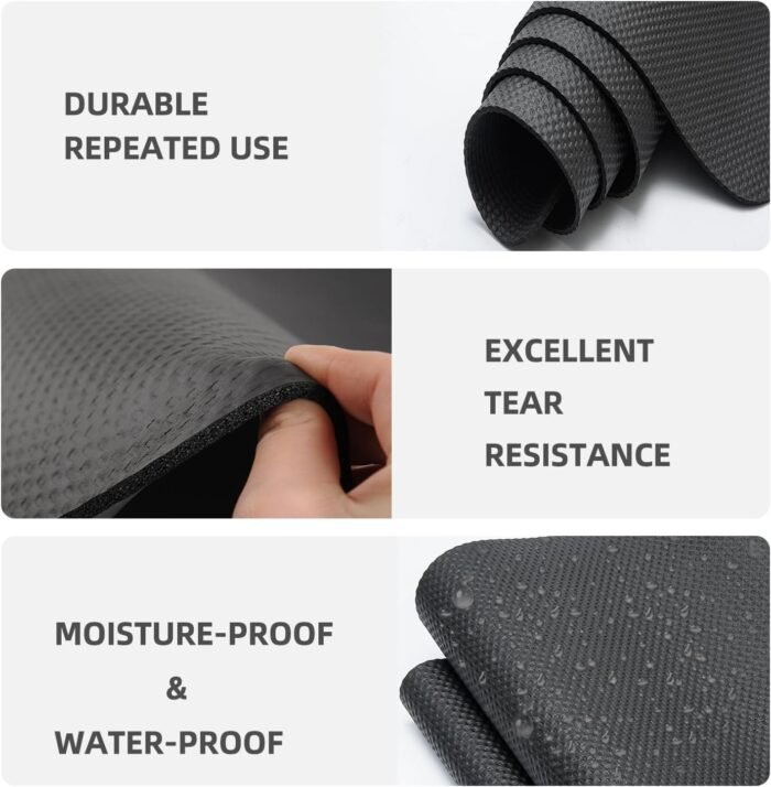 Exercise Equipment Mat,Treadmill Mat,Bike Mat Compatible with Peloton Bike Elliptical Treadmill Mat,Under Exercise Bike Trainer Mat Pad for Stationary Indoor Spin Bike (60"x23.6") - Image 8