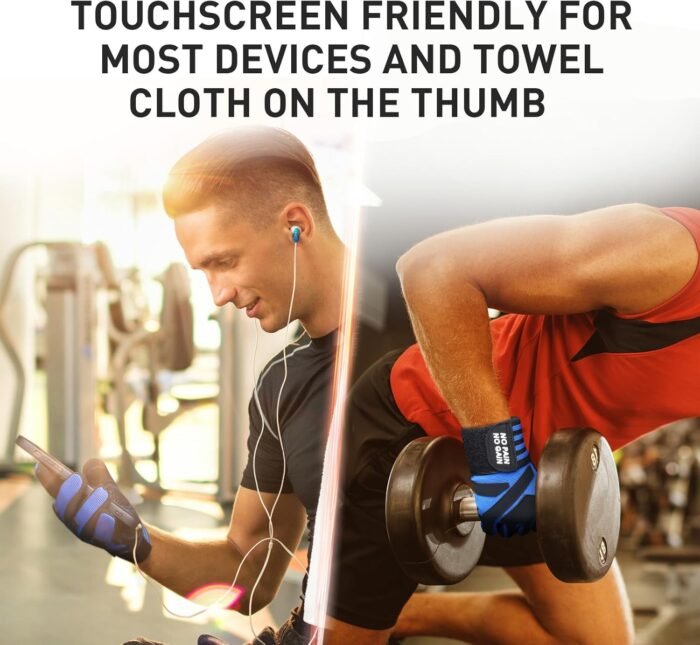 FINGER TEN Weightlifting Workout Gloves Full Half Finger with Wrist Strap Support, Padded Grip for Weight Lifting Gym Fitness Exercise Training Men Male - Image 6