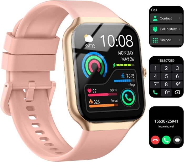 Smart Watch for Women Men (Answer/Make Call), 1.96"HD Smartwatch with Heart Rate/Sleep Monitor/Pedometer, 113+ Sports 2025 New Fitness Tracker, IP68 Waterproof Activity Tracker for Android iOS - Image 2