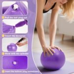 Pilates Ring Fitness Circles Set, High Resistance Yoga Ring Pilates Equipment Set for Women Includes Pilates Ring, 9 Inch Small Exercise Ball, 5 Resistance Bands at Home Pilates Workout Set - Image 6