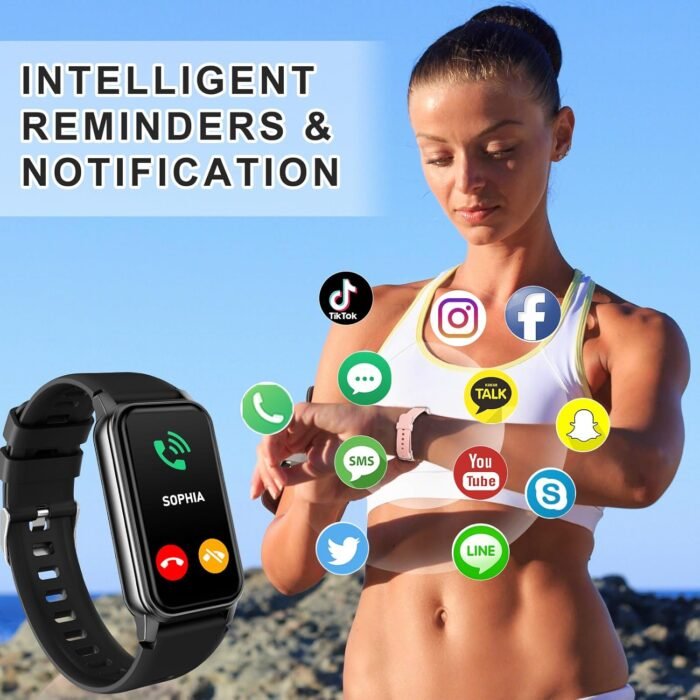 Fitness Tracker, Step Tracker with 24/7 Heart Rate, Sleep, Blood Oxygen Blood Pressure Watch, 120+ Sports Modes, Calorie Counter Pedometer for Women Men - Image 6