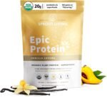 Sprout Living Epic Protein, Plant Based Protein & Superfoods Powder, Vanilla Lucuma Powder | 20 Grams Organic Protein Powder, Vegan, Non Dairy, Non-GMO, Gluten Free, Low Sugar (1 Pound, 12 Servings) - Image 2