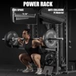 Mikolo Smith Machine, Multi-Function Power Cage with Dual Pulley System, Vertical Leg Press Attachment, Squat Rack Power Rack with More Training Attachment for Home Gym - Image 6