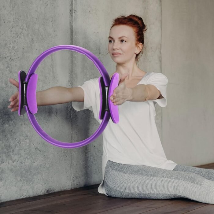 Syhood Pilates Ring 11. 81 Inch Pilates Circle Yoga Ring Magic Lightweight Flexible Workout Equipment for Fitness Physical Therapy Resistance Exercise Arms Legs - Image 7
