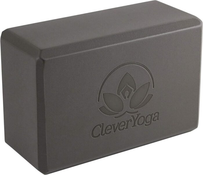 Clever Yoga Blocks & Strap - Lighweight Foam Yoga Blocks 2 Pack with 8ft Cotton Yoga Strap Set Kit for Beginners & Pros, Accessories & Equipment for Women & Men - Gray - Image 10
