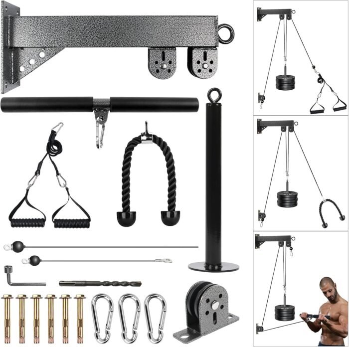 LAT Pulldown Attachments Pulley System Gym Tricep Rope Pull Down Training Cable Machine LAT Pulldown Machine for Home Gym - Image 2