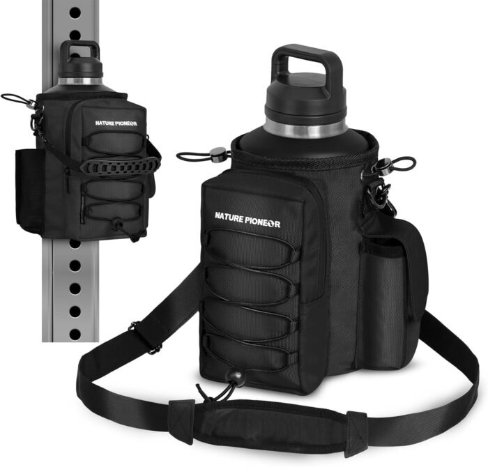 NATURE PIONEOR Magnetic Gym Bag for Men and Women - Magnet Water Bottle Holder Sling Carrier with Crossbody Shoulder Strap,Gym Accessories Pouch,Phone Pockets for Sports,Walking,Travel,Workout - Image 2