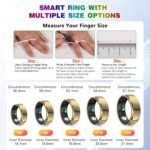 2025 Smart Ring with Air Gesture Control,Heart Rate&Sleep Monitor -Stylish Fitness Ring for Men&Women,IP68 Waterproof,Activity Tracker Records Steps Distance,Compatible with Android&iOS (Gold, 11#) - Image 3