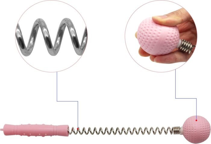 SinLoon Massager Ball Hammer(2-Pack) Hammer Stick Manual Beat Golf Ball Massager Back Shoulder Massage Full Body Reduce Fatigue Pain(Pink) - Image 5