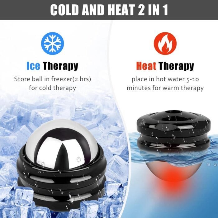 Stainless Steel Massage Roller Ball - Ice Therapy for Muscle Pain Relief, Sore Muscles, and Tension Alleviation Cold & Hot Therapy for Back, Shoulders, Legs, and Calves Myofascial Release Tool - Image 5