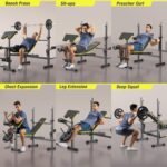 6 In 1 Weight Bench Set, 2093 LBS Foldable Bench Press with Push-Pull Bench, Adjustable Work Out Equipment for Home Gym with Squat Rack, Standard Strength Training Bench - Image 3