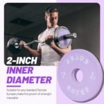 Egles Change Plates Set 1.25LB, 2.5LB, 5LB - Rubber-Coated Weight Plates in Pairs, Olympic Bumper Plates, Color-Coded, IWF Standard, Fit 2-Inch Barbells Strength Training Weight Plates Gym & Fitness - Image 6