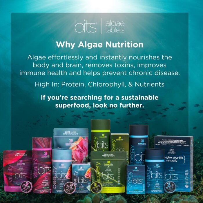 VITALITYbits - Organic Blended Spirulina & Chlorella Tablets - Algae Superfood - Energy, Self Care, Beauty - Replace Greens, Supplements, Protein, Snacks - Vegan, Keto, Gluten Free - 1000 Tablets Can - Image 3