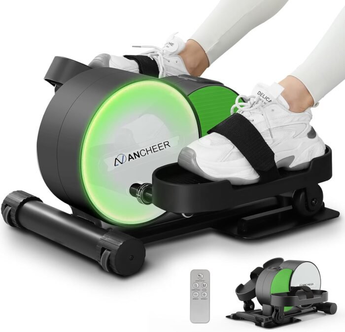 ANCHEER Under Desk Elliptical, Leg Exerciser While Sitting for Seniors with Remote Control, Display Monitor, Electric Seated Pedal Exerciser for Home, Ellipse Leg Exerciser as Seen on TV - Image 2