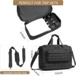 Travel Bag for Men,Military Tactical Gym Duffle Bag with Shoe Compartment Tactical Duffle Bags for Travel Carry on Bag Weekender Overnight Sport Duffel Range Bag for Workout-Black - Image 5