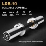 LIONSCOOL 16"/20” Loadable Dumbbells Pairs in Commercial Grade, Heavy Duty Olympic Dumbbell Bar/Handle for Strength Training, Compatible with 2’’ Standard Plates - Image 3