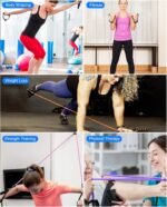 Resistance Exercise Band with Handles, Workout Band Weight Band for Physical Therapy,Strength Training Home Gym Fitness,with Door Anchor & Storage Bag. - Image 6