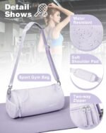 Small Gym Bag for Women,Waterproof Mini Duffle Bag Womens Spotrs Workout Bags Small Travel Duffel Bag with Wet Pocket Carry on Weekender Bags for Dance Swimming,Gym,Yoga,Fitness Purple - Image 6