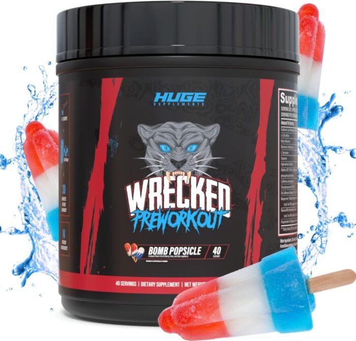 Wrecked Pre Workout Powder, Advanced Formula, Boosts Energy, Focus, Pumps & Performance, 10g L-Citrulline, 6.4g Beta Alanine, 5g Tyrosine, 1g Alpha GPC, 375mg Fast-Acting Caffeine & More (40 Servings) - Image 8