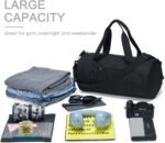 Small Gym Bag Duffel Bag for Women Men Fitness Sports Bag Workout Adjustable Detachable Shoulder Strap Lightweight Carry on Travel Duffle Bag (Black, 15" / Mini / 12L) - Image 5