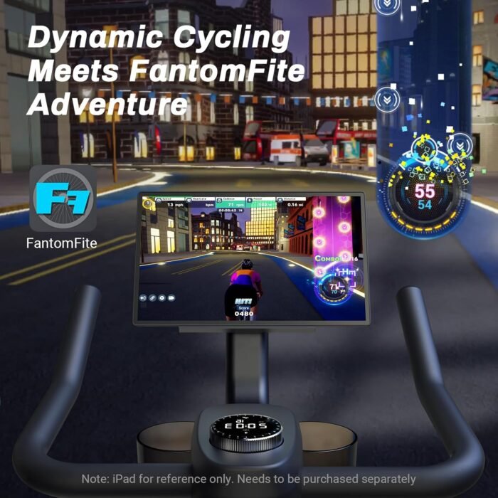 MERACH Exercise Bike, Brake Pad Stationary Bike with Exclusive App, Low Noise Indoor Cycling Bike with 300lbs Weight Capacity, Tablet Mount and Fitness Courses for Weight Loss - Image 9