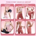 Adjustment 2-in-1 Convertible Kettlebell & Dumbbells Set , Adjustable 4 in 1 Free Weights Dumbbell Set of 2, Each 2.2 3.3 4.4 5.5lb Quick Change Weight Women Dumbbell Set for Home Gym & Outdoor Exercise Training - Image 5