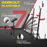 OPPSDECOR 900LBS Weight Bench Set with Squat Rack Preacher Curl Weight Bench with Leg Extension Bench Press Set Workout Bench for Home Gym Full Body Workout - Image 3