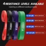 LEEKEY Resistance Bands Set for Pull-Up Assistance & Full-Body Training, Multi-Level Exercise Bands with Bag for Home Workouts, Physical Therapy, Strength Training (Men/Women) - Image 3