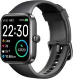 SKG Smart Watch, Fitness Tracker with 5ATM Swimming Waterproof, Health Monitor for Heart Rate, Blood Oxygen, Sleep, 1.7'' Touch Screen Bluetooth Smartwatch Fitness Watch for Android-iPhone iOS, V7 - Image 2