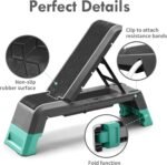 leikefitness Multifunctional Aerobic Deck with Cord Workout Platform Adjustable Dumbbell Bench Weight Bench Professional Fitness Equipment for Home Gym - Image 7