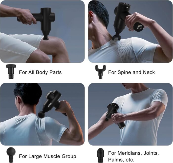 Mebak 7 Massage Gun, Massage Gun Deep Tissue for Pain Relief, Muscle Massager for Home, Office & Gym, 5 Speed Levels - Image 5