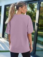 AUTOMET Womens Oversized T Shirts Workout Plus Size Short Sleeve Tops Casual Loose Basic Tees Summer Trendy Outfits 2025 - Image 5