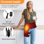 Hip Heating Pad, Electric Heated Hip, Hip Massager Vibration, Thigh/Buttock Electric Heat Pad for Sciatica Nerve Relief - M/L - Image 7