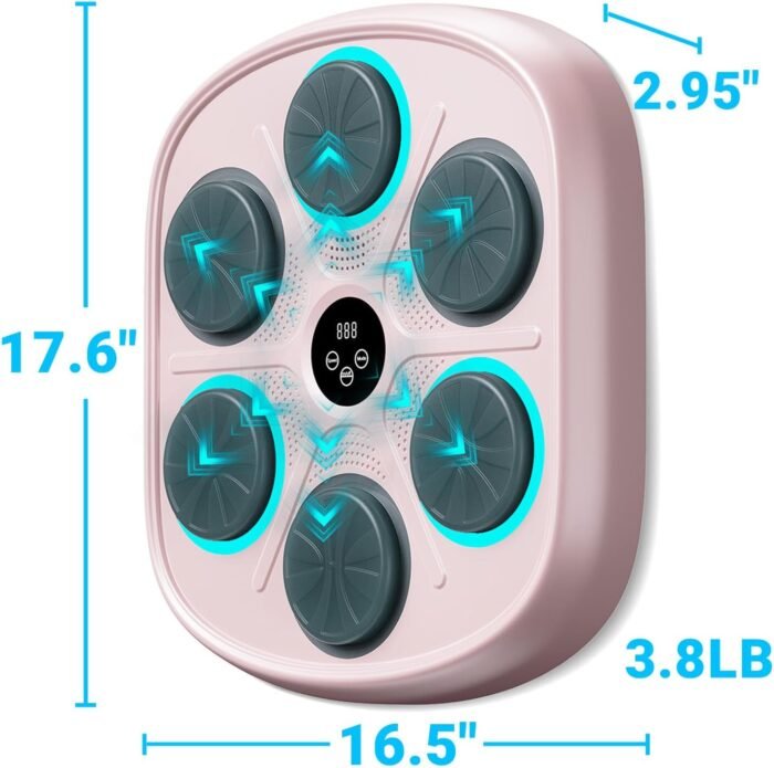 2025 New Model Smart Music Boxing Machine for Adults and Kids, Training Machine with LED Electronic Wall Mounted, Home Indoor Workout Equipment with Premium Boxing Gloves - Image 3