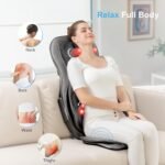 COMFIER Shiatsu Neck Back Massager with Heat, 2D ro 3D Kneading Massage Chair Pad, Adjustable Neck Massage,Seat Massager for Full Body Relaxation, Christmas Gifts for Dad Mom Women Men,Dark Gray - Image 3